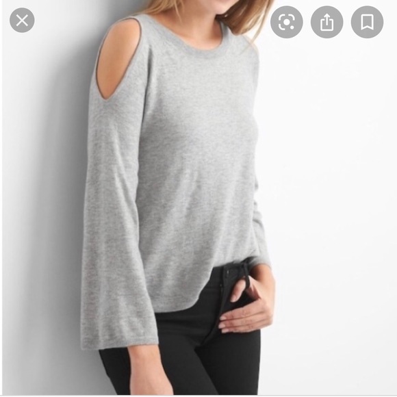 GAP Sweaters - GAP Fine Merino Cold Shoulder Sweater